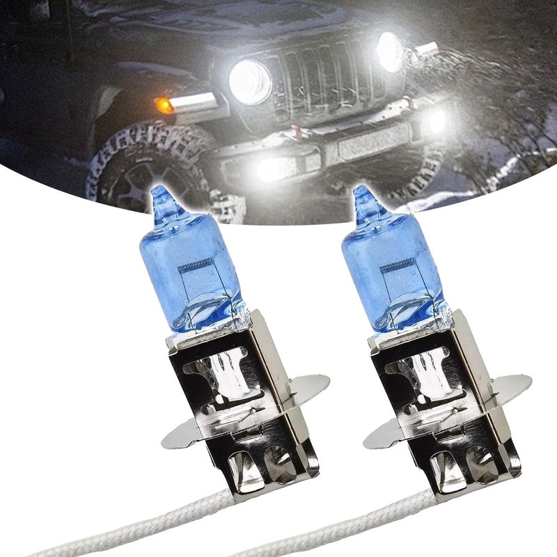 SamWinGear H3 Headlight Bulb H3 Halogen Head Light Bulbs, Ultra White Bright Halogen Headlight Bulb 12V 100W High Beam Low Beam Fog Light Bulbs, Universal Light Lamp for Most Cars, Trucks, SUVs (H3) - Image 1